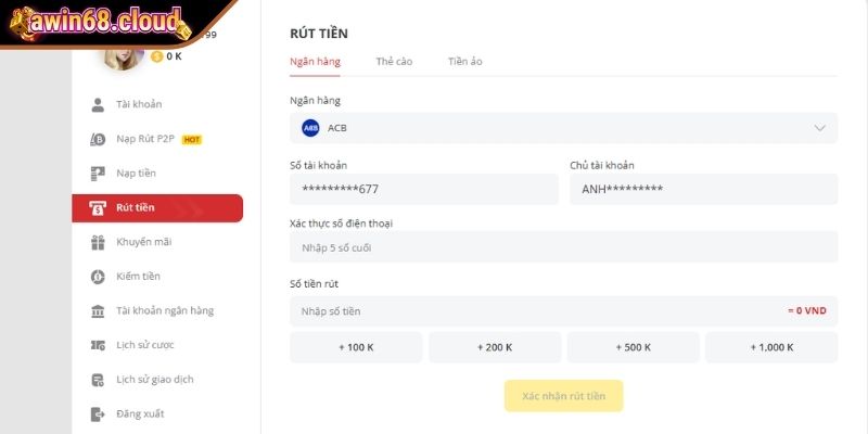 Chờ xử lý giao dịch nhận thưởng